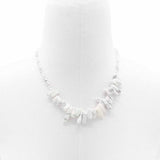 White Jasper Necklace - Longstone Gem Crystal - SHAMTAM.COM