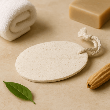 Loofah kropsskrubbebørste naturlig oval