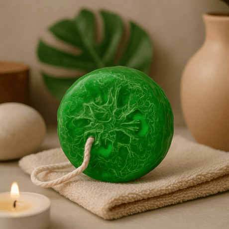 Loofah Soap on a Rope, Mango - SHAMTAM.COM