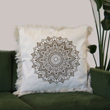 Lotus Mandala Cushion Cover - 60x60cm - bronze - SHAMTAM.COM