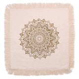 Lotus Mandala Cushion Cover - 60x60cm - bronze - SHAMTAM.COM