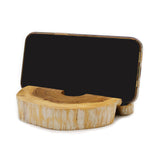 Wood Phone Holder - Gamal Whitewash - SHAMTAM.COM