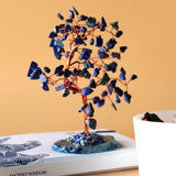 Crystal Tree - Sodalite on Blue Agate Base 100 gemstones - SHAMTAM.COM