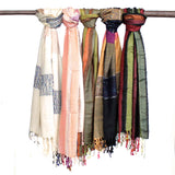 Boho Scarf Indian - 28x72cm - Random Greens - SHAMTAM.COM