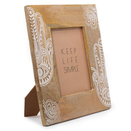 Lrg Mango Wood Picture Frame (for 13x18cm) 28x23x2cm - Hansa - White - SHAMTAM.COM