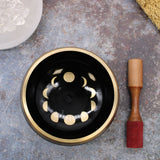 Singing Bowl Set - Moon Phase Black 14cm - SHAMTAM.COM