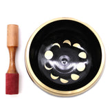 Singing Bowl Set - Moon Phase Black 14cm - SHAMTAM.COM