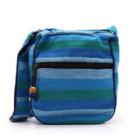 Nepal Sling Bag (Adjustable Strap) - Blue Rivers - SHAMTAM.COM