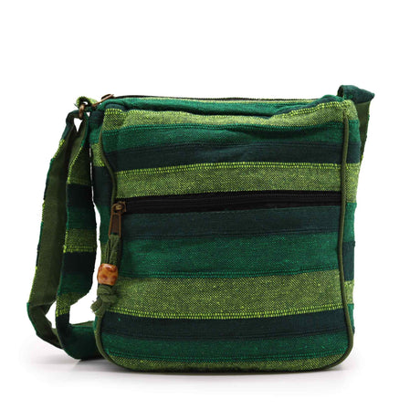 Lrg Nepal Sling Bag (Adjustable Strap) - Forest Green - SHAMTAM.COM