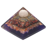 Orgonite Pyramid - Peacock Copper Gemstones Crystals 80mm - SHAMTAM.COM