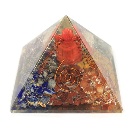 Orgonite Pyramid - Ganesh Copper Gemstones Crystals 70mm - SHAMTAM.COM