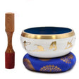 Singing Bowl Set - Yoga Moves White/Blue 14cm - SHAMTAM.COM