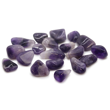 Amethyst Banded Grade A Tumbled Stone Crystals Gemstones - SHAMTAM.COM