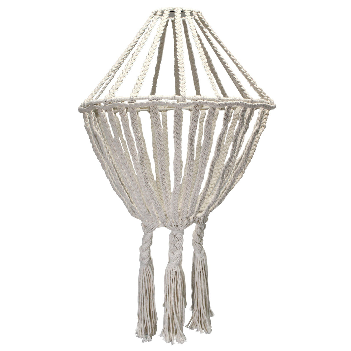 Macrame Chandelier - Large Drop Natural - SHAMTAM.COM