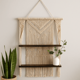 Macrame Hanging Shelves, Brown - SHAMTAM.COM