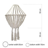 Macrame Chandelier - Large Drop Black - SHAMTAM.COM