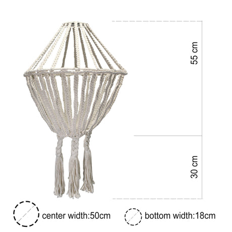 Macrame Chandelier - Large Drop Black - SHAMTAM.COM