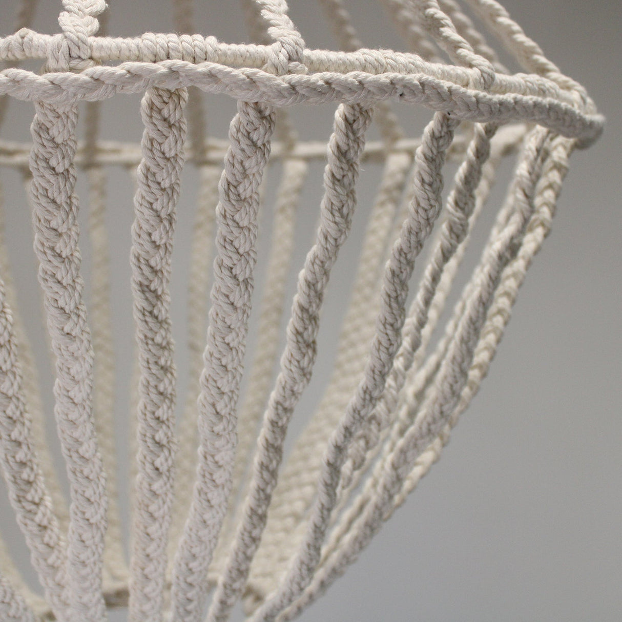 Macrame Chandelier - Large Drop Natural - SHAMTAM.COM