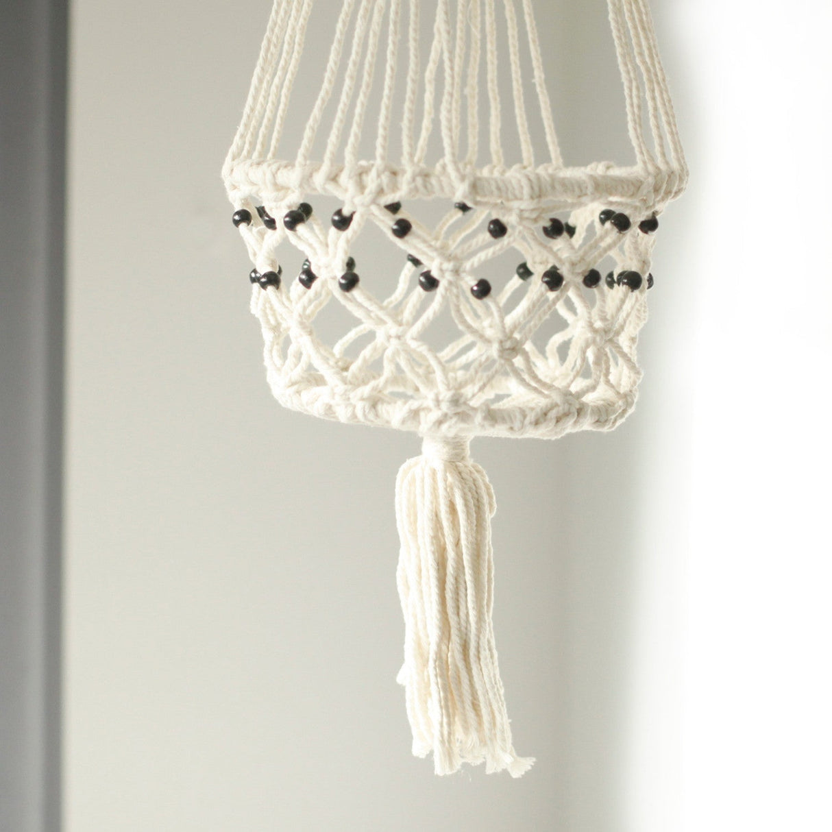 Macrame Pot Holder - Single Beaded - SHAMTAM.COM