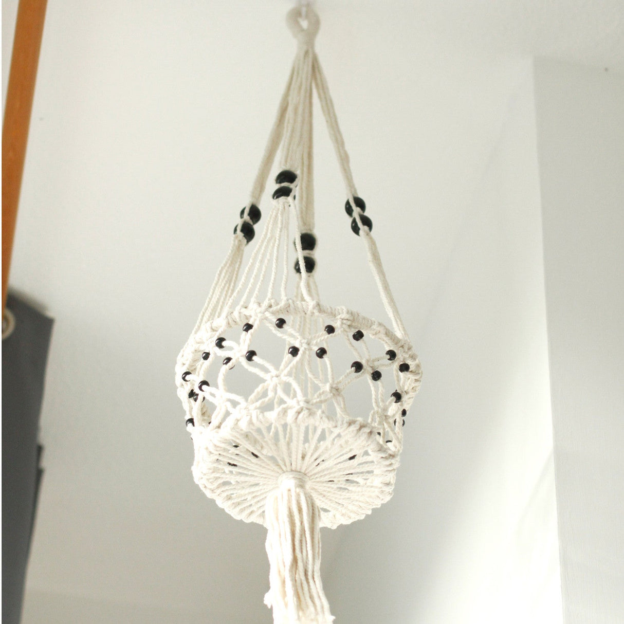 Macrame Pot Holder - Single Beaded - SHAMTAM.COM