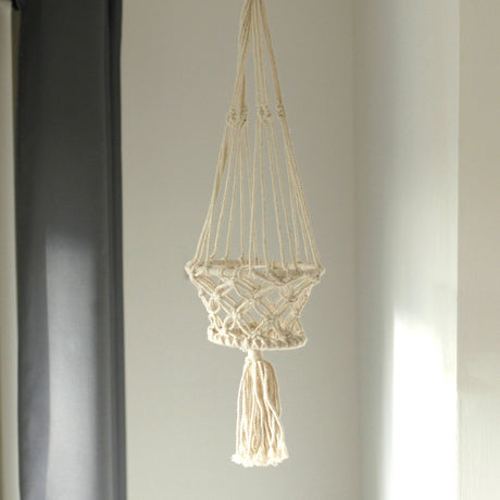 Macrame Pot Holder - Single Small Pot - SHAMTAM.COM