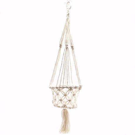 Macrame Pot Holder - Single Small Pot - SHAMTAM.COM