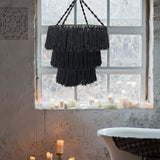 Macrame Soft Chandelier - Black - SHAMTAM.COM