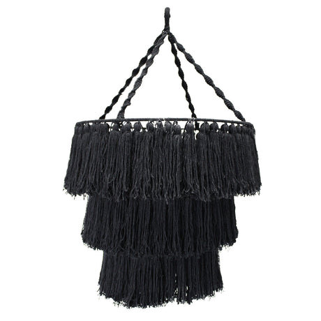 Macrame Soft Chandelier - Black - SHAMTAM.COM