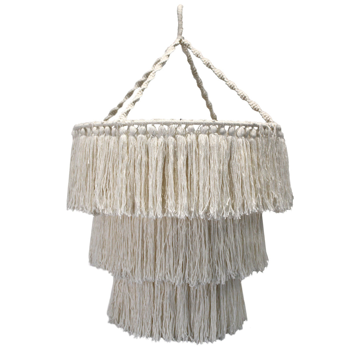 Macrame Soft Chandelier - Natural - SHAMTAM.COM