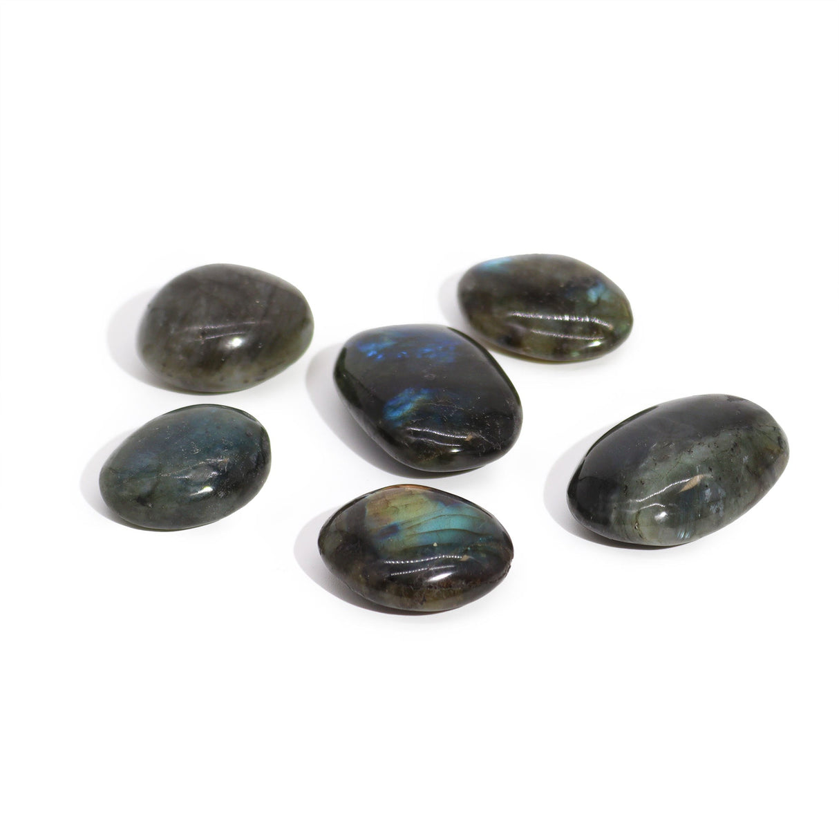 Madagascar Labradorite Palm Stone (approx 25 - 30gms 55 - 60mm) - SHAMTAM.COM