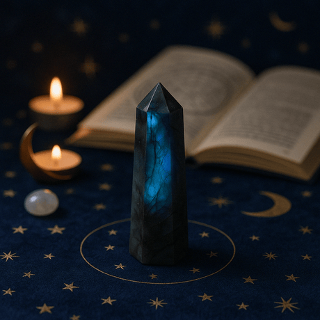 Madagascar Labradorite Point (approx 50 - 65gm 100x28mm) - SHAMTAM.COM