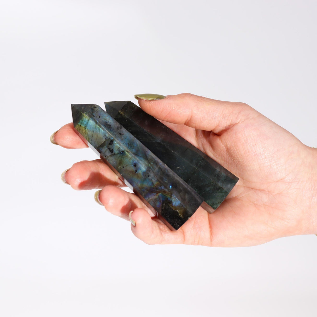 Madagascar Labradorite Point (approx 50 - 65gm 100x28mm) - SHAMTAM.COM
