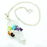 Rock Quartz Pendulum Seven Chakra Magic Crystal Gemstone - SHAMTAM.COM