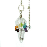 Rock Quartz Pendulum Seven Chakra Magic Crystal Gemstone - SHAMTAM.COM