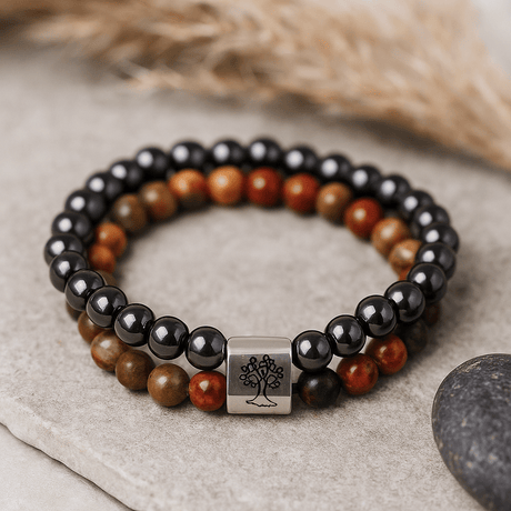 Magnetic Bracelet Picasso Jasper Gemstone - SHAMTAM.COM