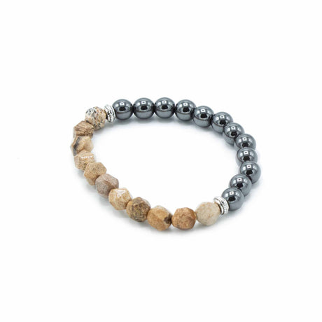 Magnetic Bracelet Picture Jasper Faceted Gemstone - SHAMTAM.COM