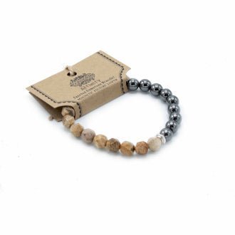Magnetic Bracelet Picture Jasper Faceted Gemstone - SHAMTAM.COM