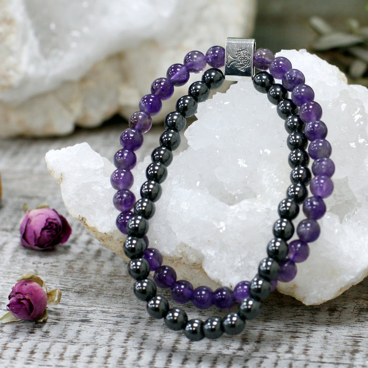 Amethyst Bracelet - Magnetic Gemstone Crystal - SHAMTAM.COM