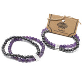 Amethyst Bracelet - Magnetic Gemstone Crystal - SHAMTAM.COM