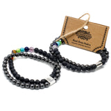 Black Stone Chakra Bracelet - Magnetic Gemstone Crystal - SHAMTAM.COM