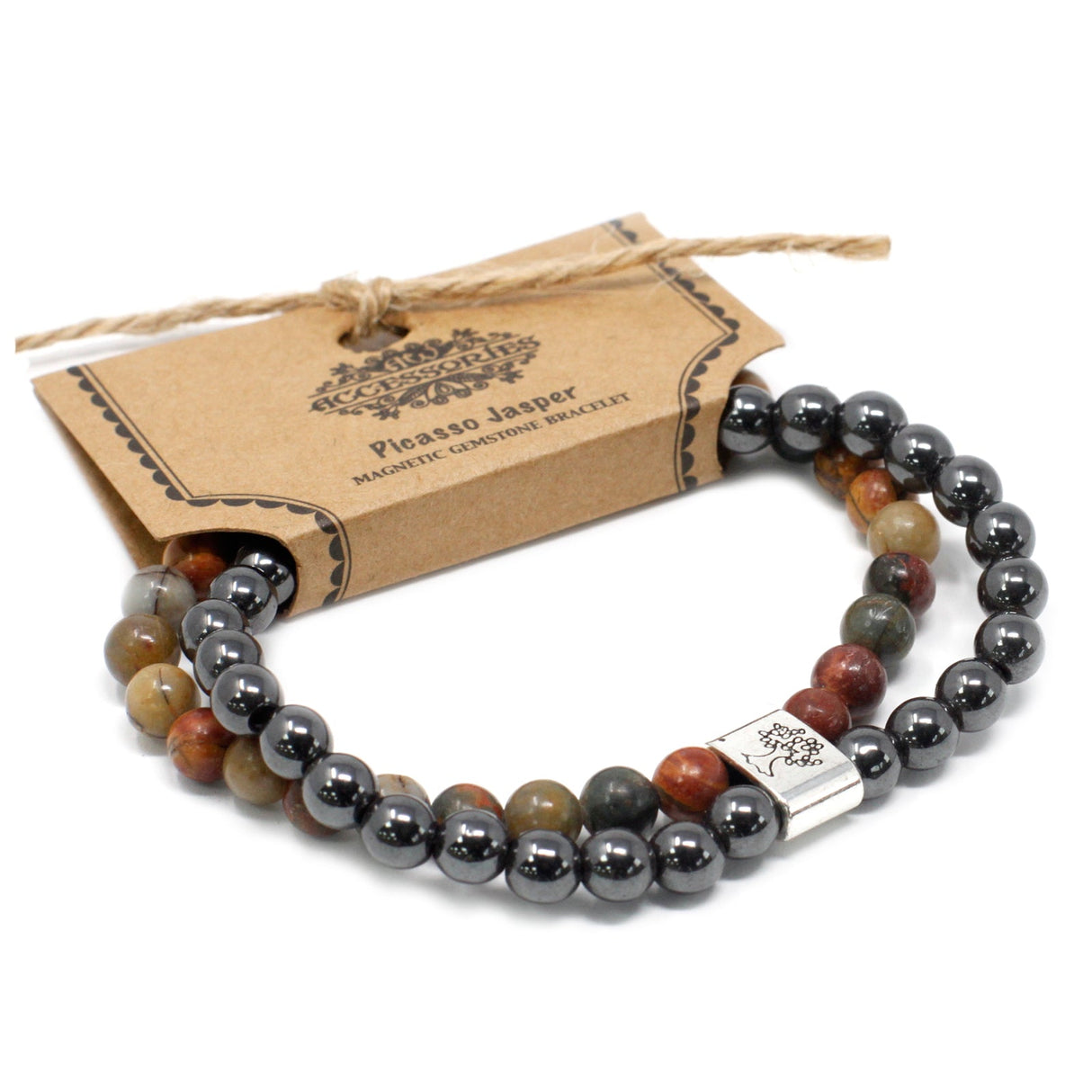 Magnetic Picasso Jasper Bracelet - Gemstone Crystal - SHAMTAM.COM