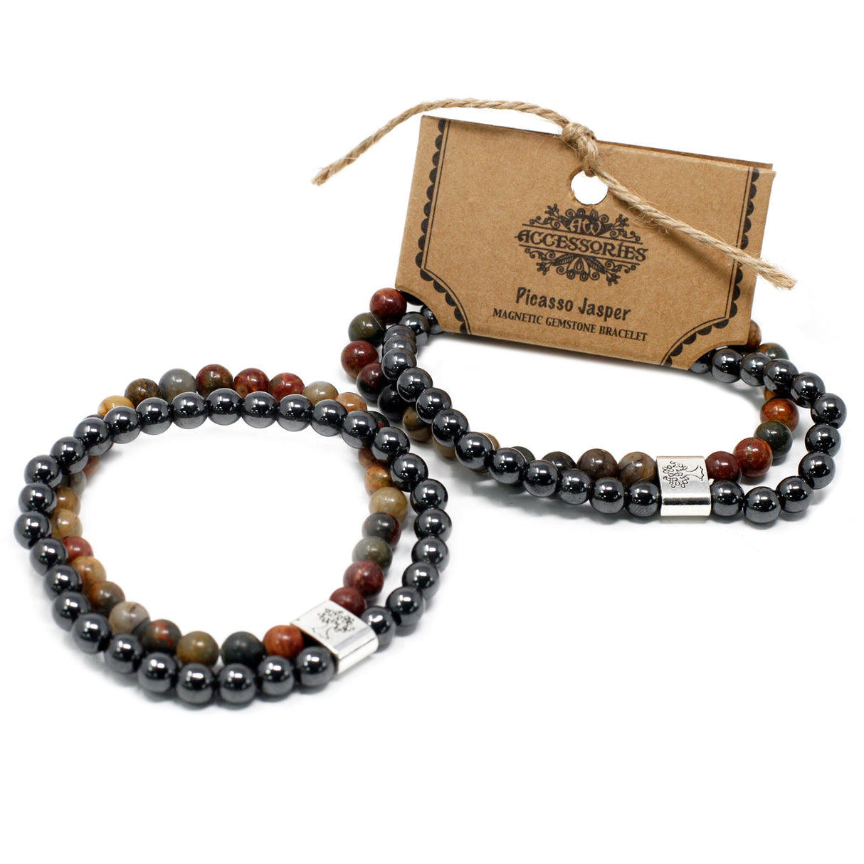 Magnetic Picasso Jasper Bracelet - Gemstone Crystal - SHAMTAM.COM