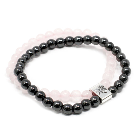 Rose Quartz Bracelet - Magnetic Gemstone Crystal - SHAMTAM.COM