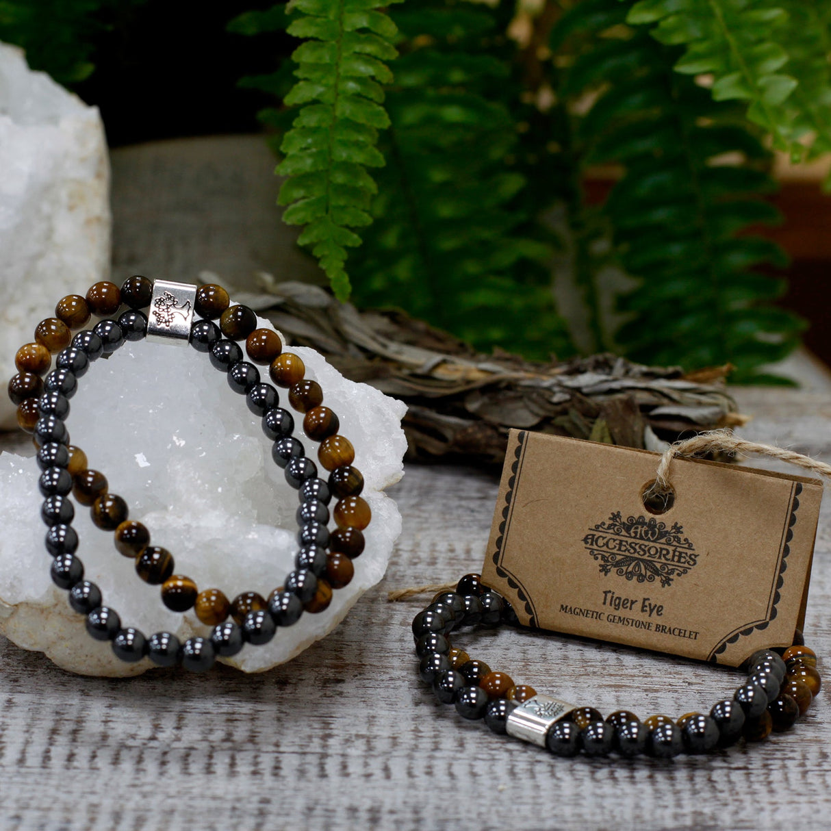 Tiger Eye Bracelet - Magnetic Gemstone Crystal - SHAMTAM.COM