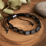Magnetic Hematite Bracelet Flat Cube Beads - SHAMTAM.COM
