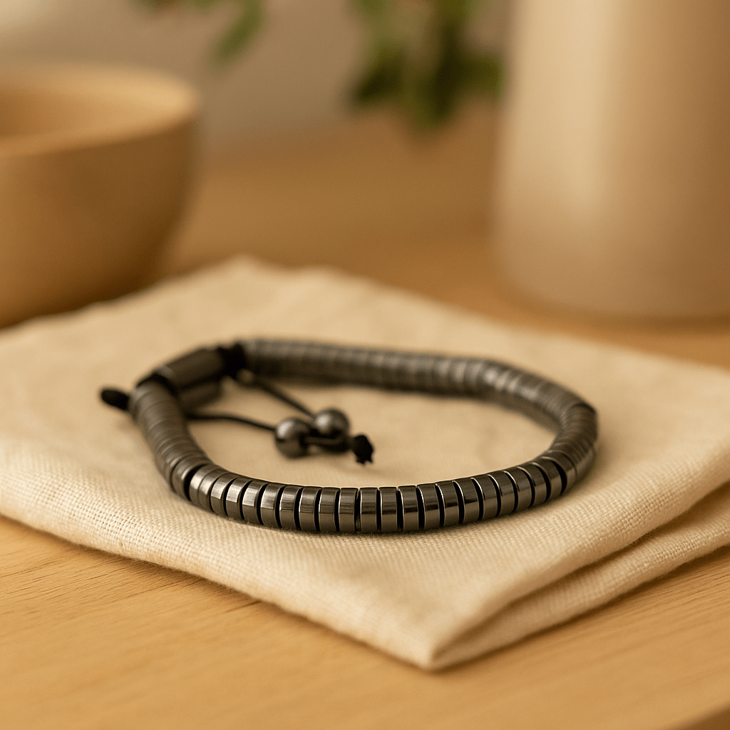 Magnetic Hematite Bracelet, Shamballa Circles - SHAMTAM.COM