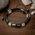 Magnetic Hematite Bracelet Shamballa Rose Cuboids - SHAMTAM.COM
