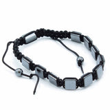 Magnetic Hematite Shamballa Bracelet - Flat Cubes - SHAMTAM.COM