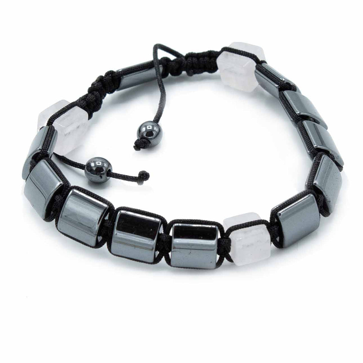 Magnetic Hematite Shamballa Bracelet - Rose Cuboids - SHAMTAM.COM