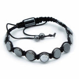 Magnetic Hematite Shamballa Bracelet - Round Flats - SHAMTAM.COM